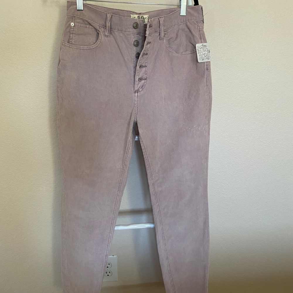 Free People Sun Chaser Cord Skinny Pants in Frosted Lilac Size 30